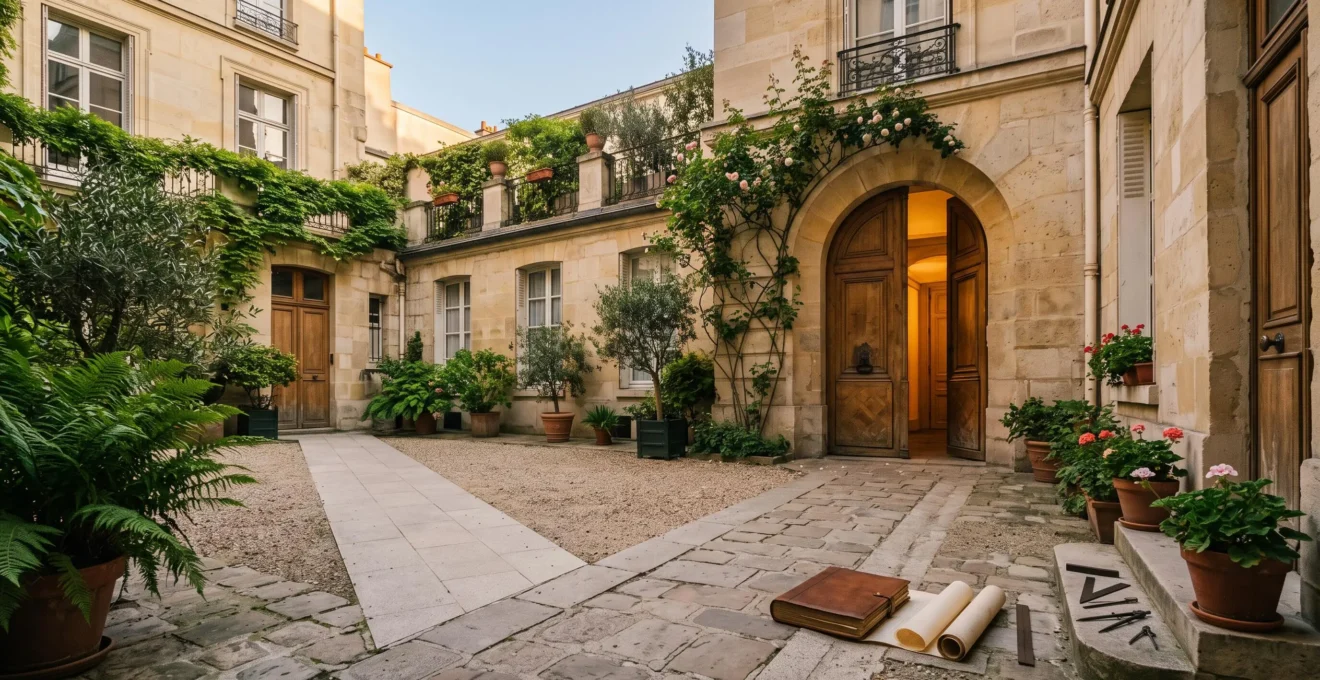 Symbole visuel d'un choix fiscal entre deux chemins représentant le micro-foncier et le régime réel pour un investisseur immobilier