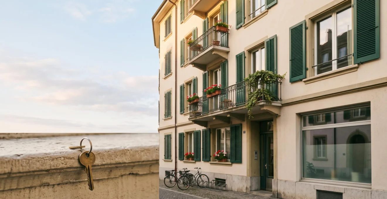 Façade d'un immeuble résidentiel avec balcons, symbolisant les conditions de mise en location et les normes de décence en 2025