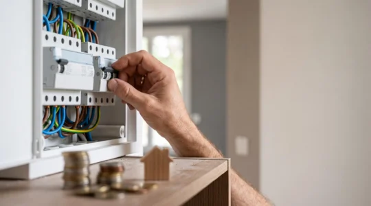 Rénovation électrique d'un logement financée avant sa mise en location